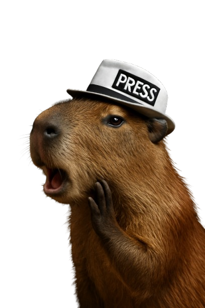 Capybara journaliste